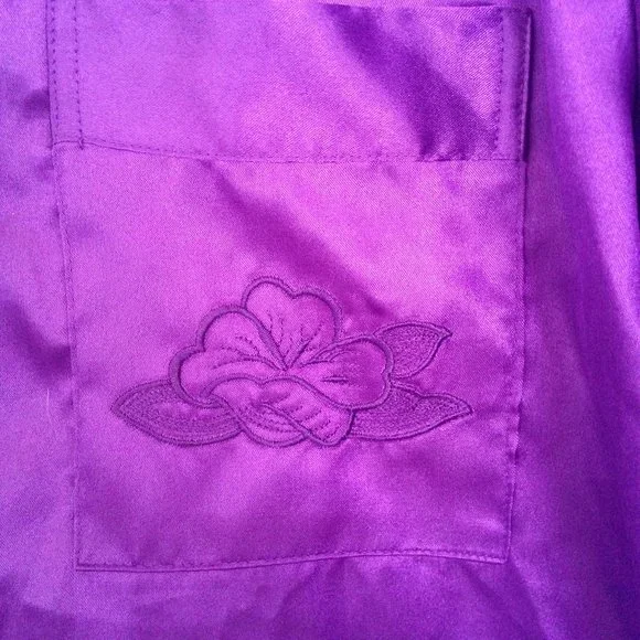 Sentiments - Purple Pyjama Button Up Dress - Picture 3 of 6